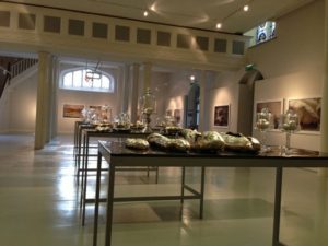 Installation of With Bread 2013 at Highlanes Gallery, Drogheda. View includes Bread Sculptures and images. Each image is framed lambdachrome print under Museum Glass, 88 X 120 cms