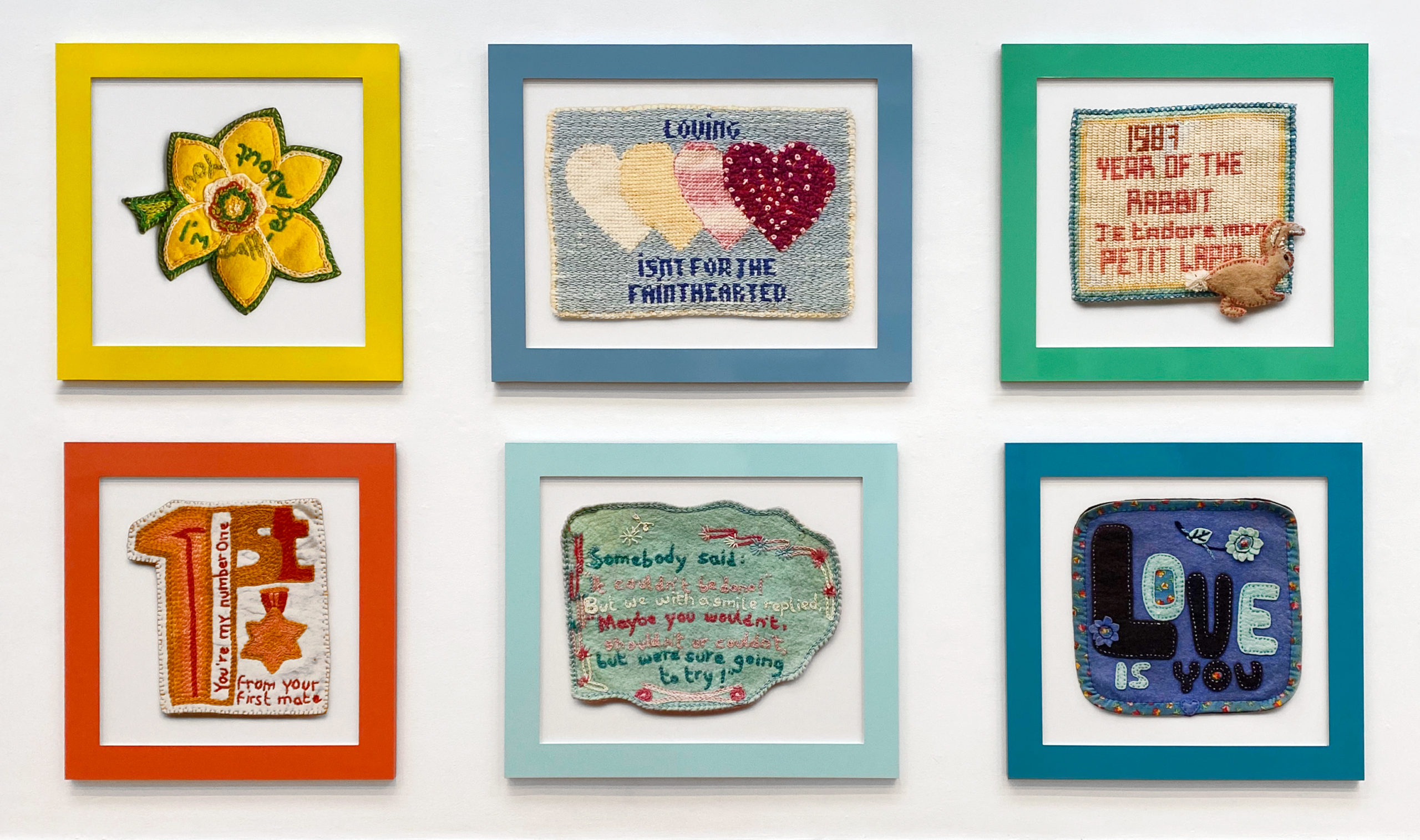Photographic prints of hand embroidered work shown in the RHA Annual Exhibition 2020